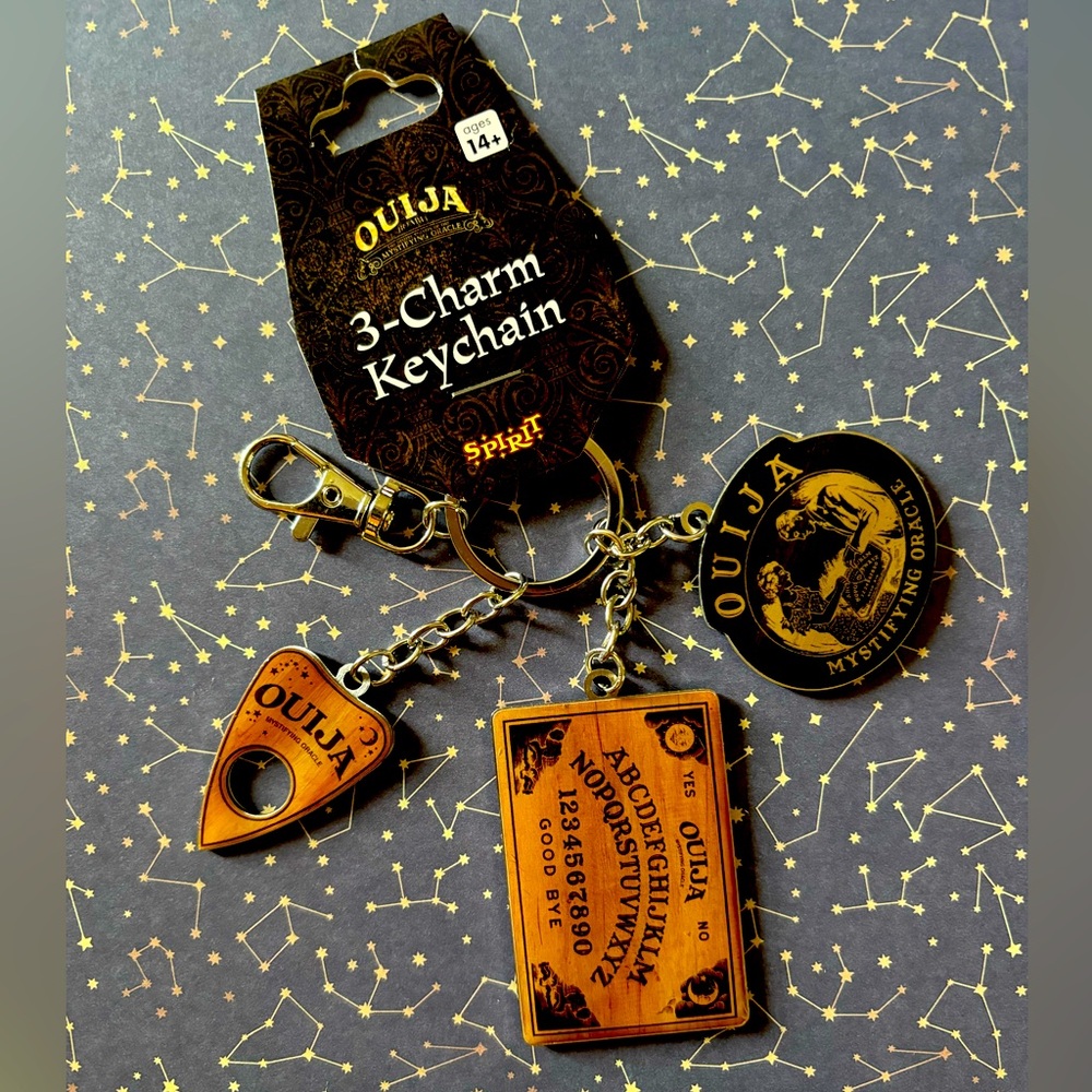 BNWT OUIJA 3-CHARM KEYCHAIN
